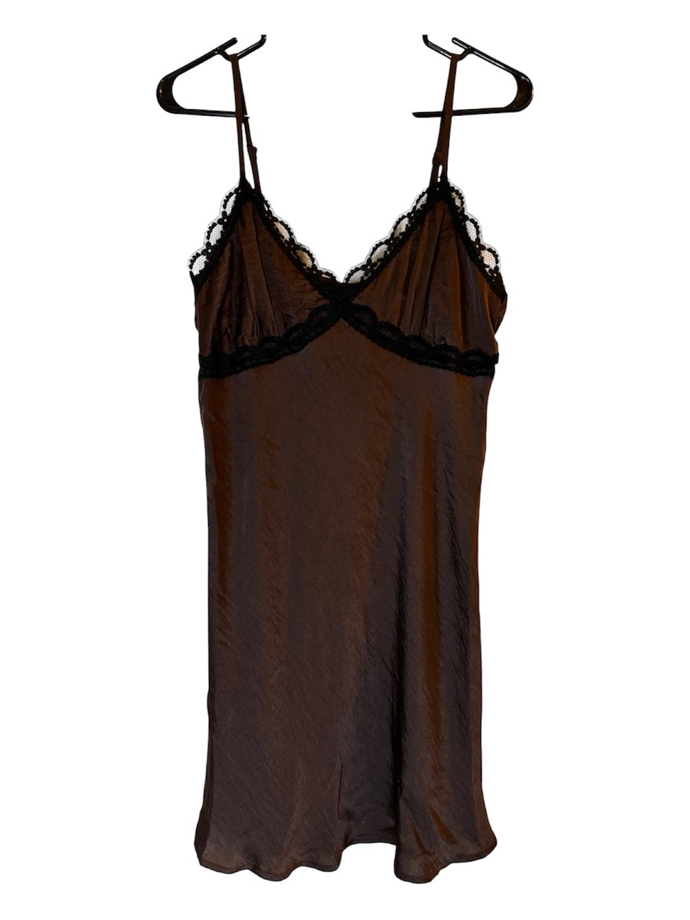 NWT wild fable Brown Lace Trim Mini Slip Dress Women’s M